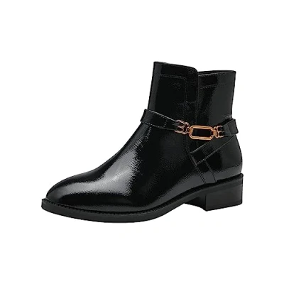 Imagen de Tamaris Mujer 1 25365 41, Botas Cortas al Tobillo, Patente Negra, 40 EU