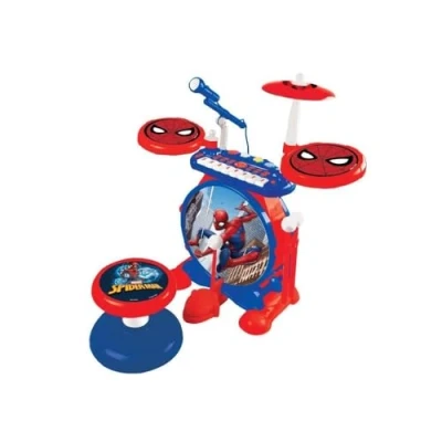 Imagen de Lexibook, Spider Man, Juego electrónico para niños, Musical de Juguete, Sonido batería Realista, Teclado 8 Teclas, MP3 Plug, Asiento Incluido, Azul/Rojo, K610SP