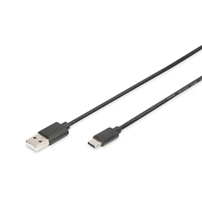 Imagen de DIGITUS cable de conexión USB 2.0 3,0 m a (m) C 480 Mbit/s conexión, Negro