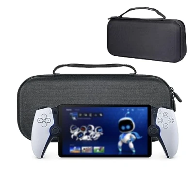 Imagen de QINOUK Funda para Sony Playstation Portal, [Shockproof], Protectora Rígida Case, de Transporte Portal Negro