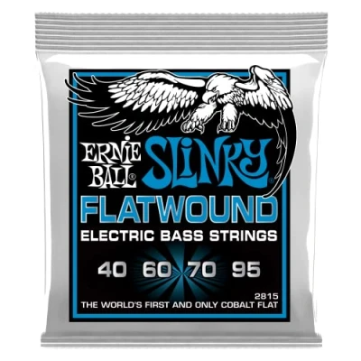 Imagen de Ernie Ball Extra Slinky Flatwound Cuerdas para bajo eléctrico, entorchado plano, calibre 40 95