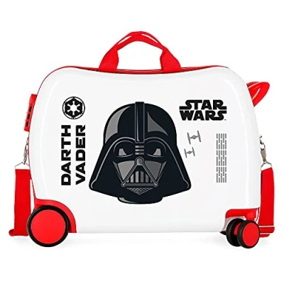 Imagen de Star Wars Darth Vader Maleta Infantil Blanca 50x38x20 cms Rígida ABS Cierre de combinación Lateral 34L 1,8 kgs 4 Ruedas Equipaje Mano