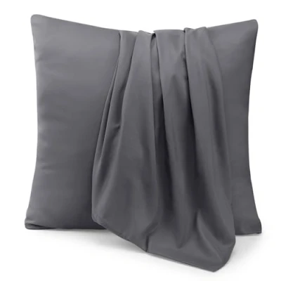 Imagen de Utopia Bedding Microfibra cepillada Suave 100% poliéster Funda de Almohada 60 x cm Juego 2 Fundas Resistentes al Encogimiento y a la decoloración Gris