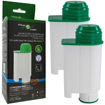 Imagen de FilterLogic CFL 902B Paquete de 2 Filtro agua compatible con Saeco Gaggia Philips CA6702/10 CA6702/00 CA6702 RI9113/60 Brita Intenza+ Cartucho filtrante para Máquina Cafetera café y espresso