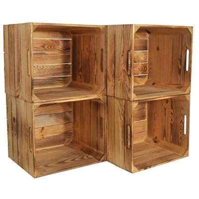 Imagen de Chiccie caja de madera Karl Kallax, 33 x 38 cm, cesta almacenamiento, cajón, madera, estantería