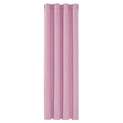 Imagen de Deconovo Cortinas Dormitorio Salon Opacas Moderna con Ojales, Termicas Aislantes Frio y Calor 132x160 cm(Ancho x Alto) Rosa, 1 Pieza