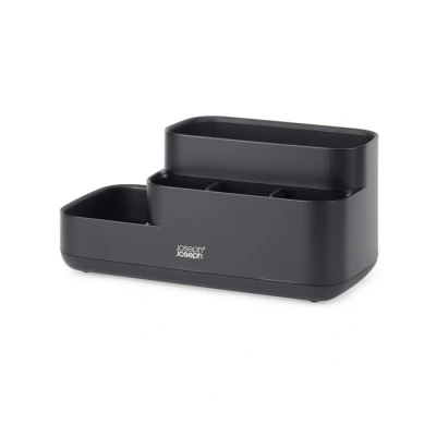 Imagen de Joseph EasyStore Organizador Accesorios de Baño y Soporte para Cepillo Dientes, Fácil Almacenamiento, Desmotanble, Negro Mate