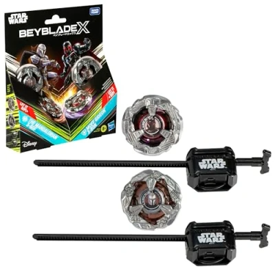 Imagen de Colaboración Beyblade X y Star Wars, Pack múltiple The Mandalorian 3 60F vs. Moff Gideon 80N