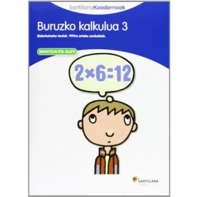 Imagen de BURUZKO KALKULUA 3 SANTILLANA KOADERNOAK (CUADERNOS)