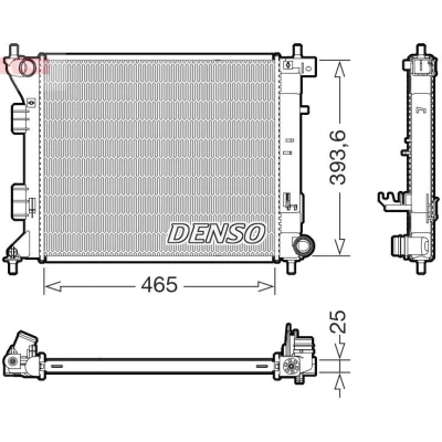 Imagen de Radiador, refrigeración del motor DENSO DRM43016
