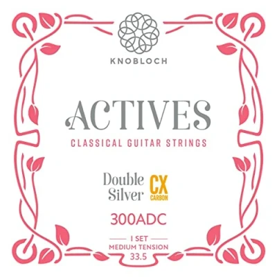 Imagen de KNOBLOCH STRINGS cuerdas de Guitarra Española Actives 300ADC CX Carbon Tensión Media 33.5 Graves Robustos Juego para Flamenca y Clásica Fabricadas en España