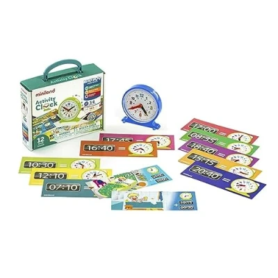 Imagen de Miniland Activity Clock Reloj para niños, Multicolor (45311)