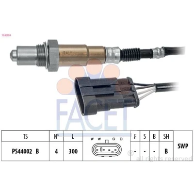 Imagen de FACET 10.8203 Sonda lambda Made in Italy OE Equivalent térmico, plana, Rosca engrasada 4 FIAT: Doblo II Furgón / Familiar, Stilo Hatchback
