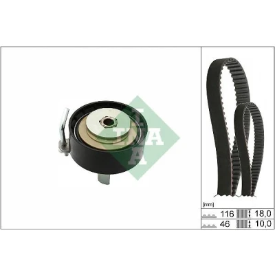 Imagen de INA 530 0701 10 Kit de correa distribución 116 FORD: FOCUS 3, C Max 2, FIESTA 6