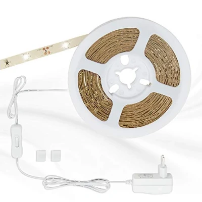 Imagen de BRILONER Leuchten tira LED adhesiva, retroiluminación, cinta RGB, de luz, decoración, hogar, 14 W, longitud: 5 m