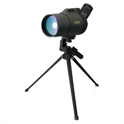 Imagen de Svbony SV41 Telescopio Terrestre 25 75x70AE MAK Spotting Scope FMC BAK4 IPX7 Impermeable con Trípode de Mesa para Tiro Caza Observación Aves Paisaje Vida Silvestre