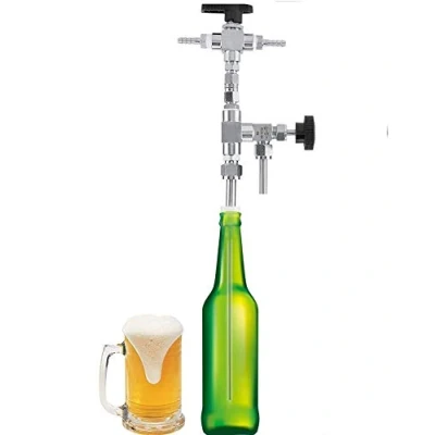 Imagen de llenadora de botellas cerveza, contrapresión acero inoxidable 304, kit elaboración cerveza casera CO2, para uso doméstico o profesional bricolaje, y vino