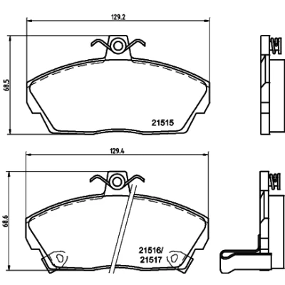 Imagen de HELLA 8DB 355 018 031 Juego de pastillas freno con avisador acústico desgaste tornillos pinza HONDA: CIVIC 6 Hatchback