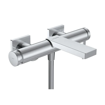 Imagen de hansgrohe Tecturis E, grifo bañera visto para 2 funciones, mezlador monomando 21,3cm, de bañera, cromo