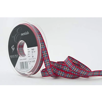 Imagen de Berisfords Cinta de tartán poliéster Cinta, Royal Stewart, 10 mm