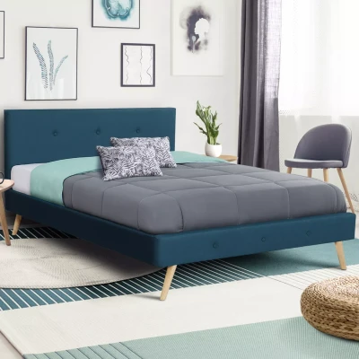 Imagen de Cama escandinava azul pato 140x190 cm