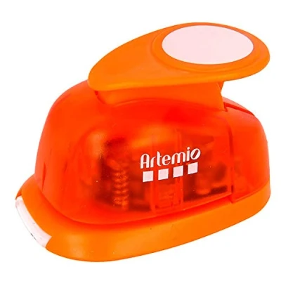 Imagen de Artemio Perforadora de Palanca Grande 2,5 cm, Naranja, 8.5 x 5 12 cm