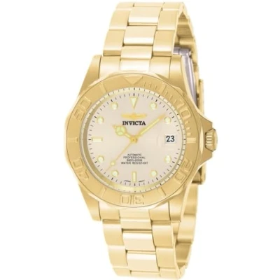 Imagen de Invicta Pro Diver Reloj automático para hombre de acero inoxidable, Oro / Champán, 40 mm