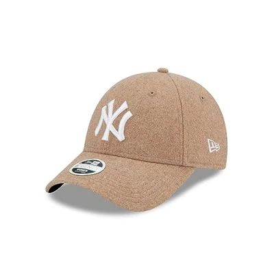 Imagen de New Era Frauen Cap 9Forty Strapback anpassbar Wolle Grau York Yankees Baseball gebogener Schirm One Size