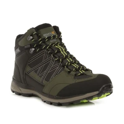 Imagen de Regatta Chaussures Techniques de Marche Samaris II, Zapato para Caminar Hombre, Ponche Color Caqui Oscuro/Lima, 46 EU