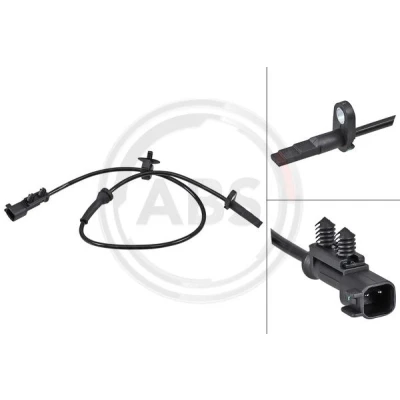 Imagen de A.B.S. 30182 Sensor de ABS activo 665 negro
