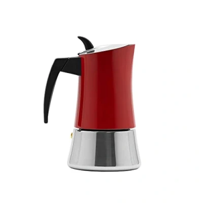 Imagen de BOJ Cafetera express HOLA color Rojo en acero inox (9 Tazas)