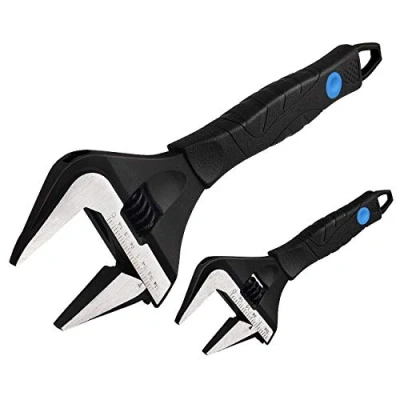 Imagen de MaxPower Llave Inglesa con Gran Apertura, Ajustable Para Plomería, Desmontaje Tuerca Tubo Bolsa de Transporte 150 mm y 250