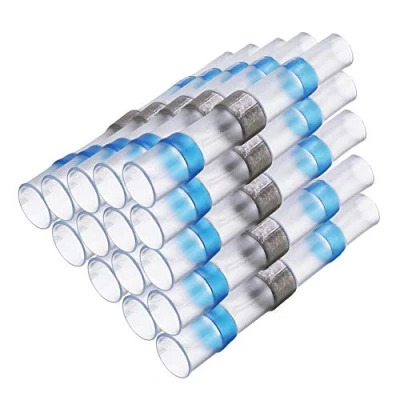 Imagen de 50 piezas Azul Conectores TermorretráCtiles, Conector De Alambre Sellado Soldadura Maidodo, Alambre, Cable Resistentes Al Agua Surtidos