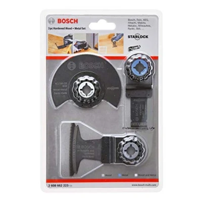 Imagen de Bosch Professional Set de 3 Hojas para Corte inmersión y Hoja Sierra segmentada Starlock (para Madera Metal, Accesorio multicortador) Amazon Edition