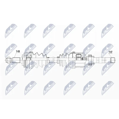 Imagen de NTY NPW CT 073 Árbol de transmisión Eje delantero, derecha 953 86 CITROËN: C4 Picasso 2, Grand 2