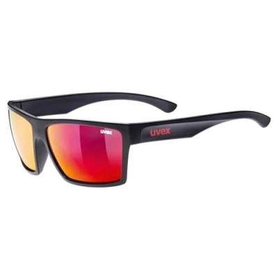 Imagen de uvex LGL 29, gafas de sol unisex, espejo, filtro cat. 3, black matt/red, one size