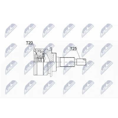 Imagen de NTY NPZ SU 035 Junta Homocinética Eje delantero, izquierda, derecha TPE (elastómero termoplástico)