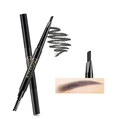 Imagen de NICEFACE precisión impermeable frente liner doble final ceja lápiz con pinceles herramientas 5 colores paquete gris de 1