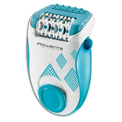 Imagen de Rowenta Skin Spirit EP2910 Depiladora de 2 velocidades con sistema anti dolor 24 pinzas, cepillo limpiador, accesorio para zonas sensibles y bolsita viaje