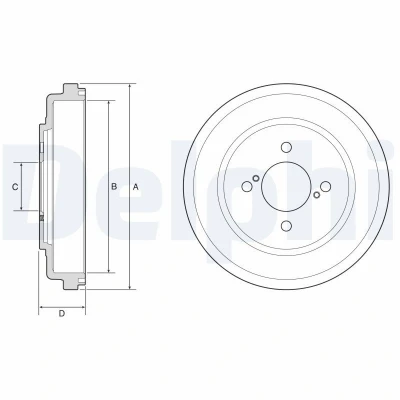 Imagen de Tambor de freno DELPHI BF643