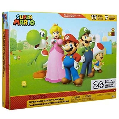 Imagen de Super Mario Nintendo Calendario de Adviento con 17 Figuras articuladas 6 cm y 7 Accesorios
