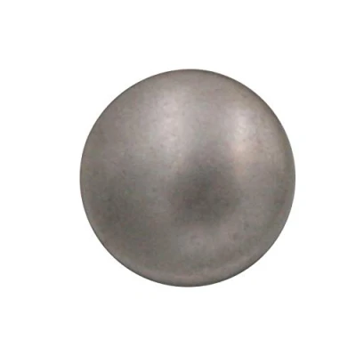 Imagen de Botones de metal ligeramente curvados con ojal (10 unidades) (15 mm), color plateado mate