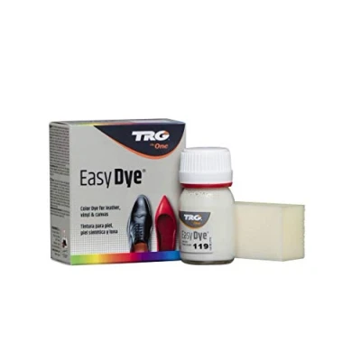 Imagen de TRG The One Tinte para Calzado y Complementos de Piel Tintura zapatos Piel, Lona Sintética con Esponja aplicadora Easy dye #119 Pale Grey, 25ml