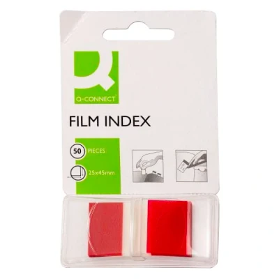 Imagen de Q Connect Banderitas Separadoras 25 X 43 Mm Pack De 50 Hojas Rojo