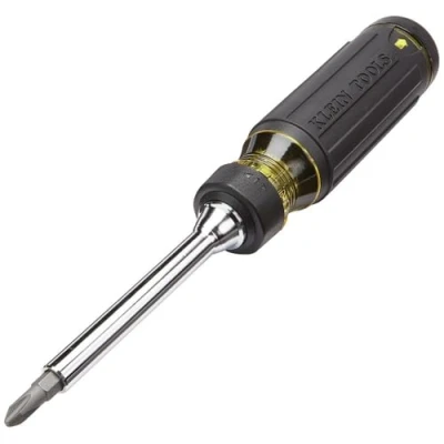 Imagen de Klein Tools 32305 destornillador de trinquete multibita, herramienta 15 en 1 con Phillips, ranurado, cuadrado, Torx y puntas combinadas tuerca 1/4 pulgadas