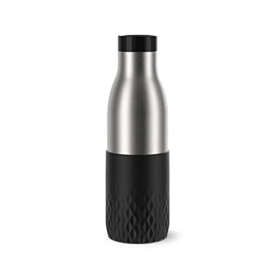 Imagen de Emsa Botella Bludrop Sleeve N311100, 0,5 litros, 100 % hermética, cierre Quick Press, placer de beber 360, calor 12 h frío 24 h, apto para lavavajillas, acero inoxidable, color negro
