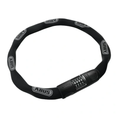 Imagen de ABUS candado de cadena 8808C robusto combinación acero especialmente endurecido números fáciles leer con tapa nivel seguridad 9 85 cm negro