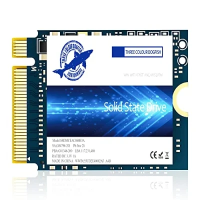 Imagen de Dogfish SSD M.2 2230 NVMe PCIe 4.0 512GB 3D TLC NAND Gaming Unidad Interna de Estado sólido para Steam Deck PS5 Surface Pro Laptop Desktop (M.2 4.0, 512 GB)