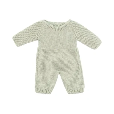 Imagen de Miniland Pijama Verde de Punto para muñeco 32cm. Fabricado en España con Textil Reciclado. Dolls.