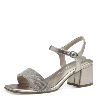 Imagen de MARCO TOZZI Sandalias de tacón para Mujer, Plantilla Feel Me, Forro Interior Suave, 2 28227 42, Platino, 37 EU